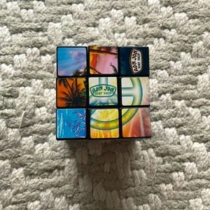 A  Ron Jon Surf Shop rubik cube, that is colorful and fun and fun to solve!